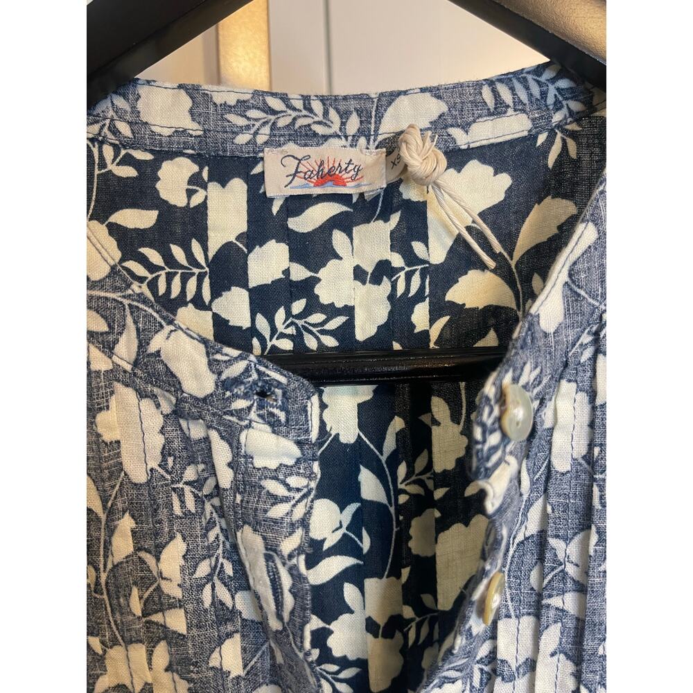 NWOT: Faherty Gemina Dress in Indigo Echo Floral - Picture 3 of 8